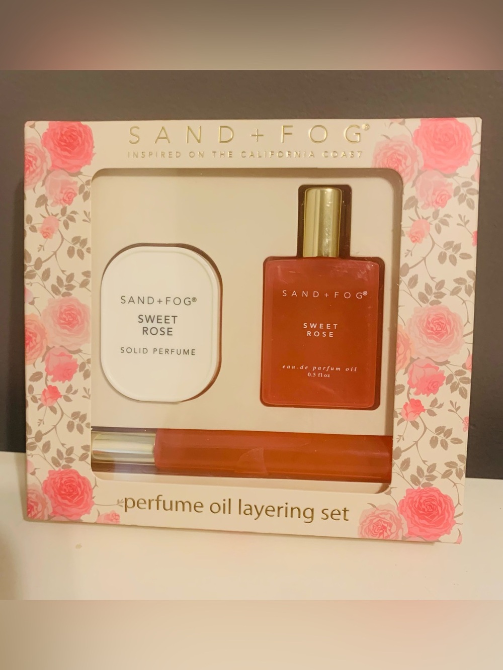 SAND + FOG Sweet Rose Perfume Oil Layering Set